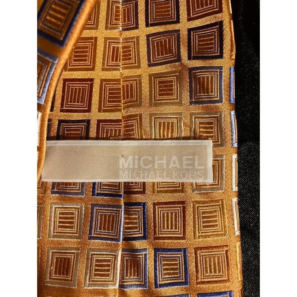 Michael Kors Men's Ties Geometric Lot of 2 Pre-Owned